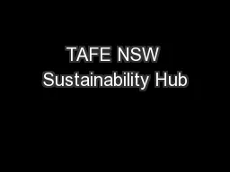 TAFE NSW Sustainability Hub