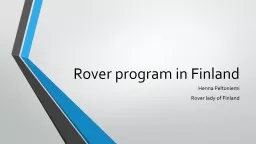 Rover program in Finland