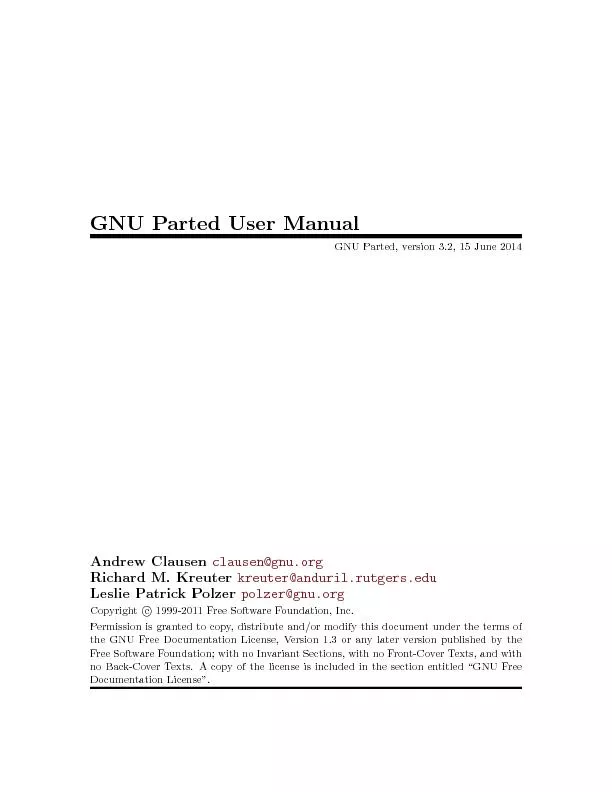 GNUPartedUserManual