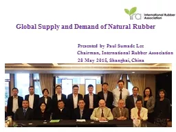 Global Supply and Demand of Natural Rubber