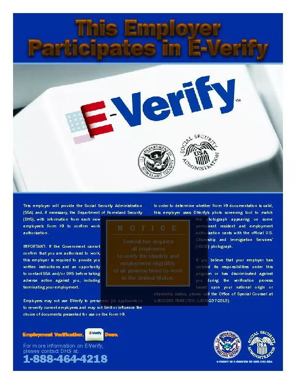 This EmployerParticipates in E-Verify