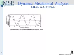 1 Dynamic Mechanical Analysis