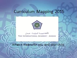 Curriculum Mapping 2015