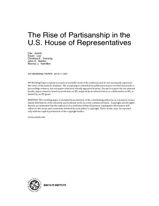 The Rise of Partisanship in the U.S. House