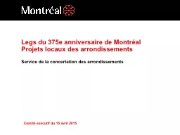 Legs du 375e anniversaire de Montréal