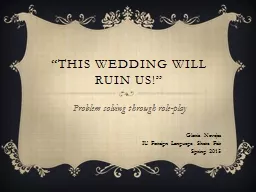 “This wedding will ruin us!”