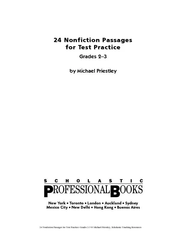 24 Nonfiction Passages for Test Practice: Grades 2-3 