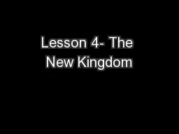 Lesson 4- The New Kingdom
