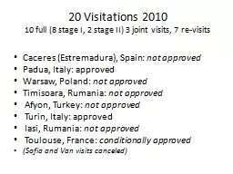 20 Visitations 2010