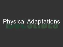 Physical Adaptations