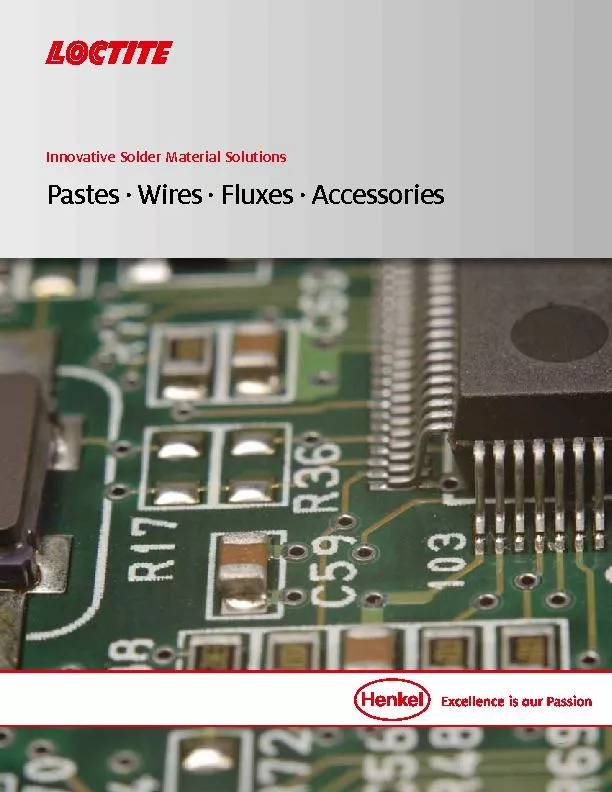 Pastes  Wires  Fluxes  Accessories