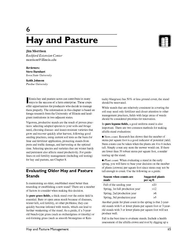 Hay and Pasture Management          65