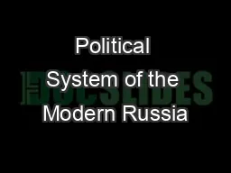 Political System of the Modern Russia
