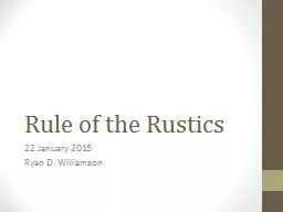 Rule of the Rustics