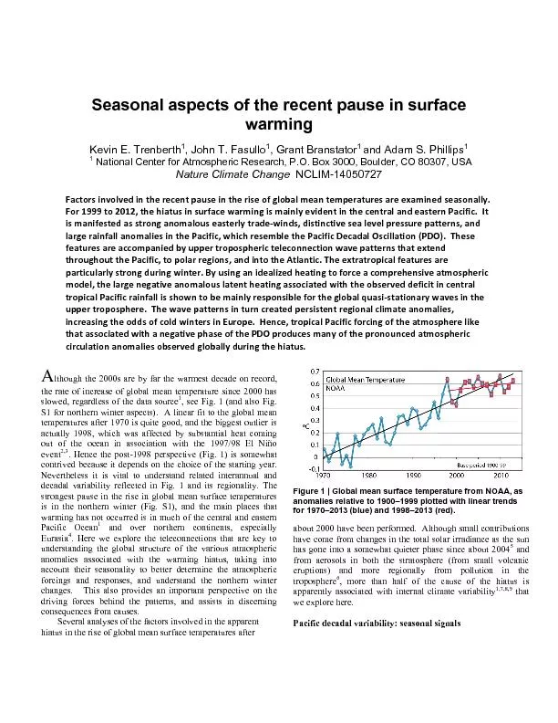 seasonality to better determine the atmospheric forcings and responses