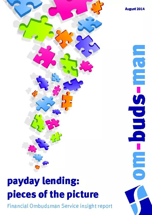 payday lending:pieces of the pictureFinancial Ombudsman Service insigh