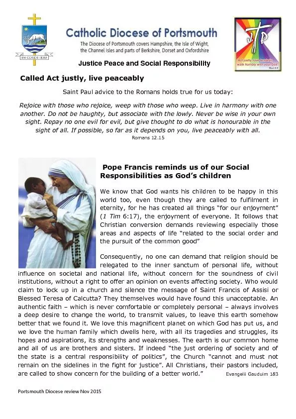 Portsmouth Diocese review Nov 2015