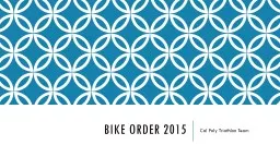 Bike Order 2015