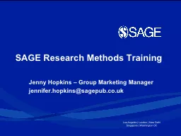SAGE Research Methods Training