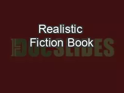 Realistic Fiction Book