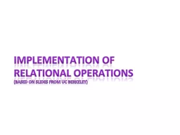 Implementation of relational operations