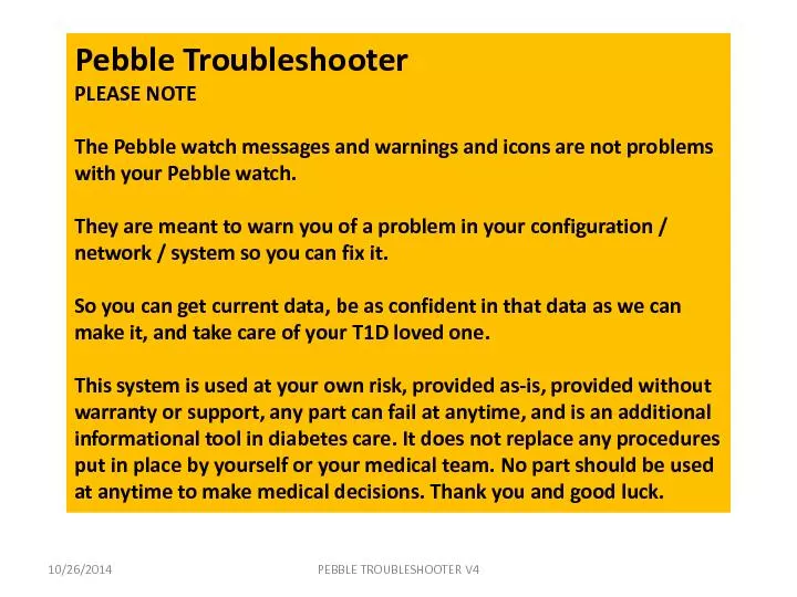 Pebble Troubleshooter