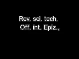 Rev. sci. tech. Off. int. Epiz.,