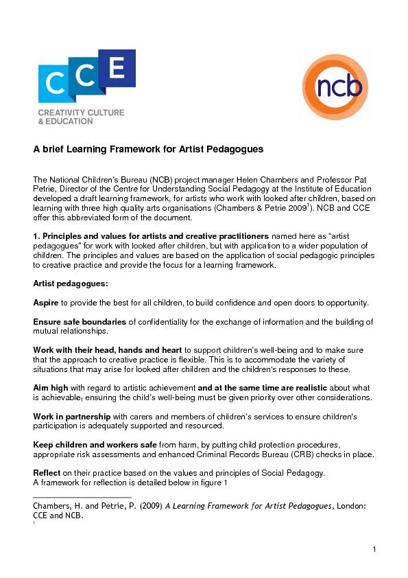 Learning Framework for Artist Pedagogues