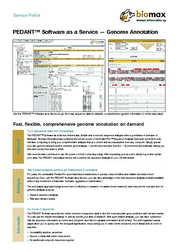 Fast, flexible, comprehensive genome annotation on demandPEDANT™