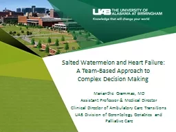 Salted Watermelon and Heart Failure: