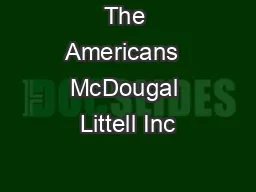 The Americans  McDougal Littell Inc