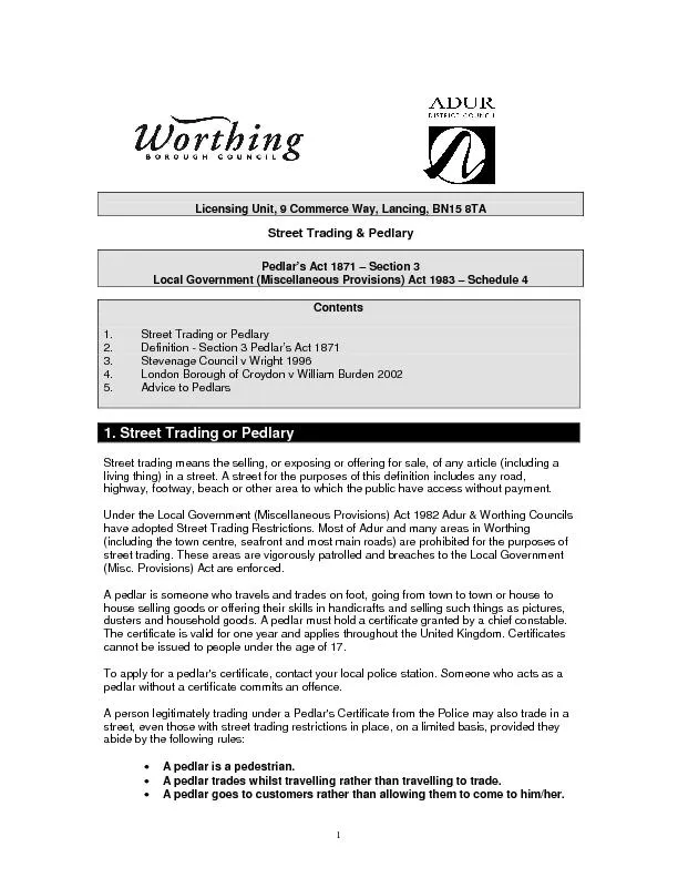 Licensing Unit, 9 Commerce Way, Lancing, BN15 8TA