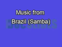 Music from Brazil (Samba)