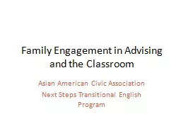 Family Engagement in Advising and the Classroom
