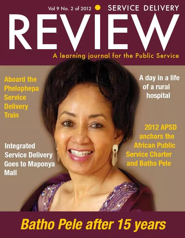 SERVICE DELIVERY REVIEWVolume 9 No 2 of 2012
