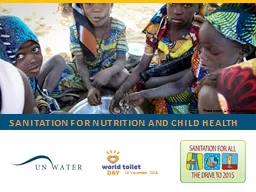 Sanitation for nutrition and child health