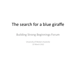The search for a blue giraffe