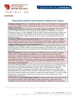 Patient Education Discussion Points for Bothersome Tinnitus Definition of tinnitus