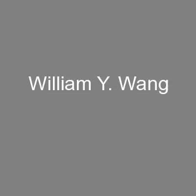 William Y. Wang