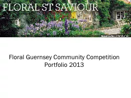 Floral Guernsey Community Competition
