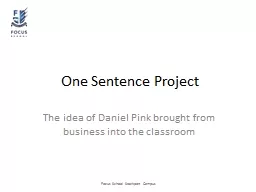 One Sentence Project