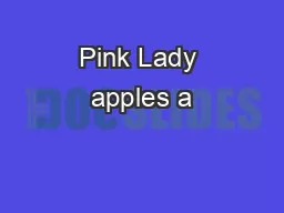 Pink Lady apples a