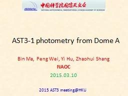 AST3-1 photometry from Dome A