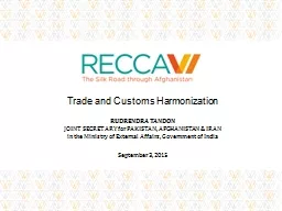 Trade and Customs Harmonization