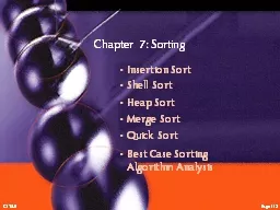 Chapter 7: Sorting