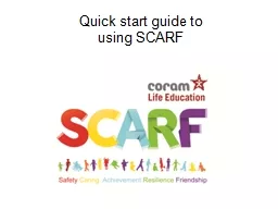 Quick start guide to using SCARF
