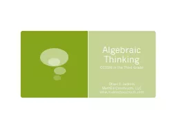 Algebraic Thinking