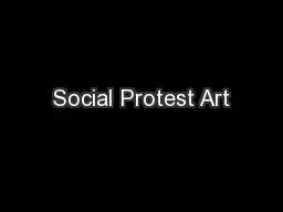 Social Protest Art