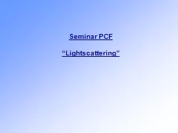 Seminar PCF