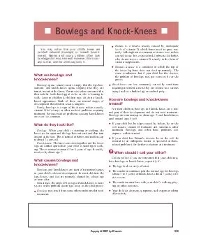Bowlegs and KnockKnees You may notice that your childs knees are pointed outward bowlegs